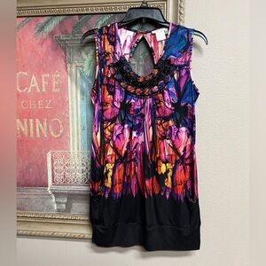 Alberto Makali Pink and Black Silk Tunic